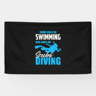 Grappig Sommige Meisjes gaan zwemmen Echt Meisjes  Spandoek