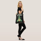 Grappig Sorry dat ik laat schildpad met retro esth Draagtas (Op model)