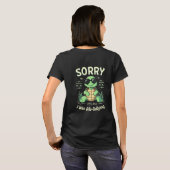 Grappig Sorry dat ik laat schildpad met retro esth T-shirt (Achterkant volledig)