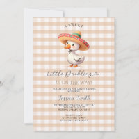 Grappig Spaans Goose Gingham Baby shower