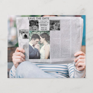 grappig sparen de foto van het datumnieuws flyer