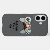 Grappig Spel Controller Gezicht Gamer Mustache Car Case-Mate iPhone Case (Achterkant (horizontaal))