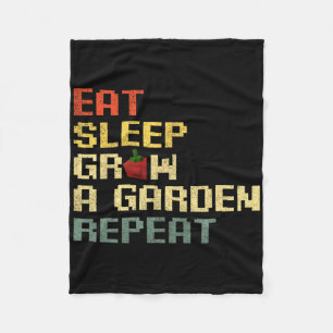 Grappig spel Eten Slapen Kweken Een Tuin Herhalen Fleece Deken