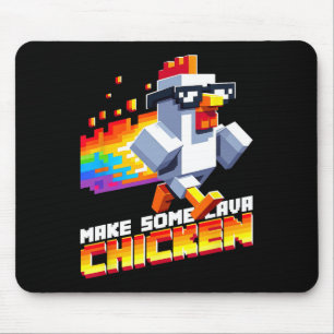 Grappig spel humor meme maak wat kip pixel kunst  muismat