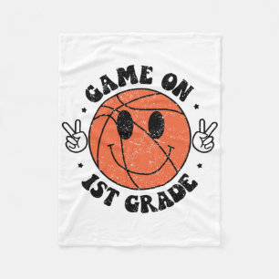 Grappig spel op 1e klas schets eerste schooldag fleece deken