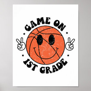 Grappig spel op 1e klas schets eerste schooldag poster
