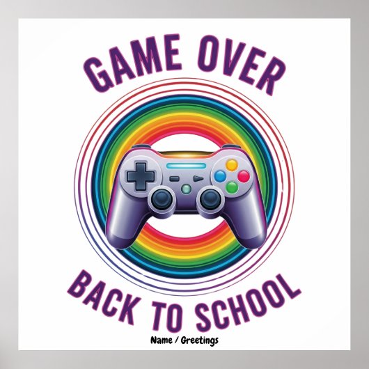 Grappig Spel Over Controller Docent Kinder Level U Poster (Voorkant)