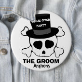 Grappig spel over de schedel ronde button 6,0 cm (In situ)