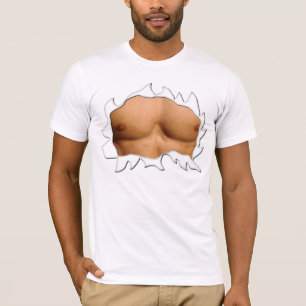 Grappig Spier Shirt Doorzichtig Gescheurd Gescheur
