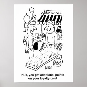 Grappig Spijkerbed Indiase Bazaar Marktplaats Poster