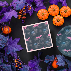 Grappig spinnen en vleermuizen Halloween feest Servet