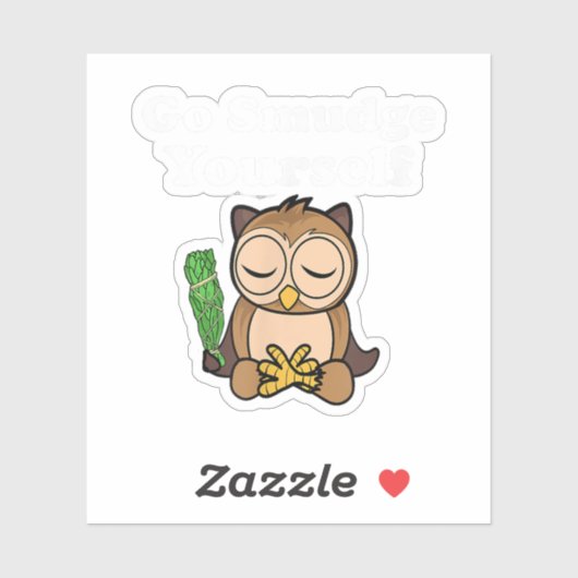 Grappig Spiritueel Ga Vlekken Jezelf Uil Mediteren Sticker (Vel)