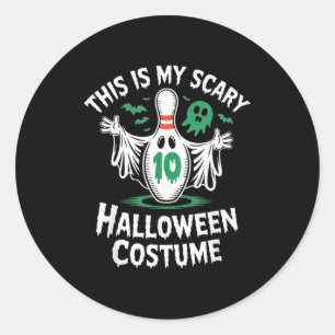 Grappig spook bowlingteam Halloween humor T-shirt Ronde Sticker