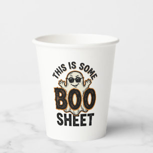 Grappig spook laken vintage Halloween shirt ontwer Papieren Bekers