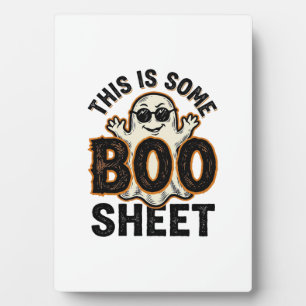 Grappig spook laken vintage Halloween T-shirt Desi Fotoplaat