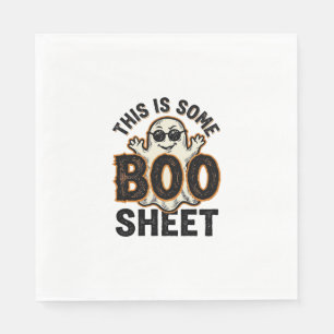 Grappig spook laken vintage Halloween T-shirt Desi Servet