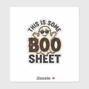 Grappig spook laken vintage Halloween T-shirt Desi Sticker