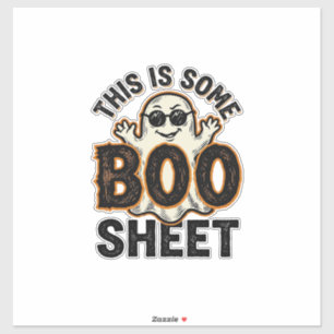 Grappig spook laken vintage Halloween T-shirt Desi Sticker