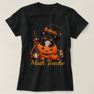 Grappig Spookachtig Aangepaste Baan Halloween Kat T-shirt