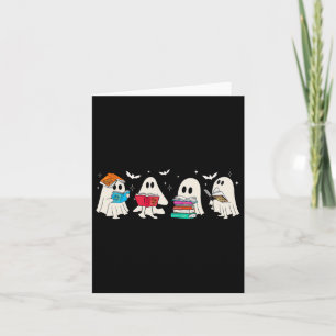 Grappig spookboek lezen Halloween Boeken Liefhebbe Kaart