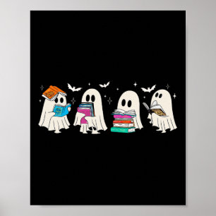 Grappig Spookboek lezen Halloween boeken Lover Tea Poster