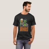 Grappig Spooky Beer Zombie T Rex Halloween T-shirt (Voorkant volledig)