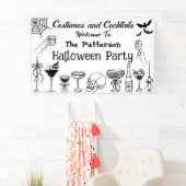 Grappig Spooky Halloween Cocktail Party Welkom Spandoek (Insitu)