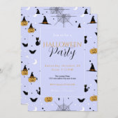 Grappig Spooky Halloween Lavendel Design Kaart (Voorkant / Achterkant)