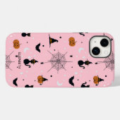 Grappig Spooky Halloween Roze Ontwerp Case-Mate iPhone Case (Achterkant (horizontaal))