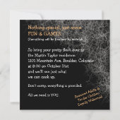 Grappig Spooky Haunted House Halloween Dinner Part Kaart (Achterkant)