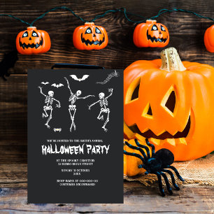 Grappig spooky zwart-wit halloween kaart