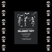 Grappig spooky zwart-wit halloween kaart