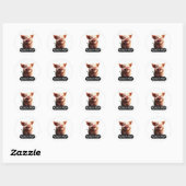 Grappig spreekwoord Gezegden Varkensgezicht Ronde Sticker (Vel)