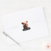 Grappig spreekwoord Gezegden Varkensgezicht Ronde Sticker (Envelop)