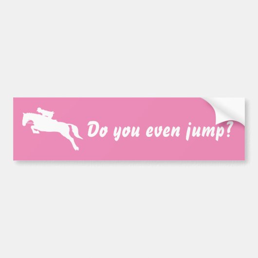 Grappig, springen jullie zelfs met paardenpaardsch bumpersticker (Voorkant)