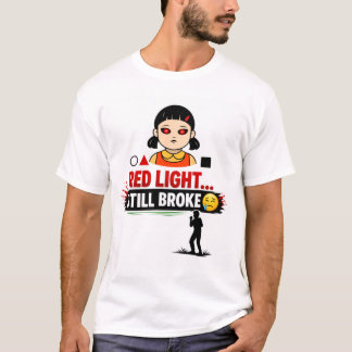 Grappig Squid Game Shirt Rood Licht Groen Licht No
