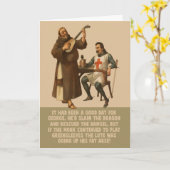 Grappig St George's Day Kaart (Gele Bloem)