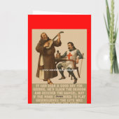 Grappig St George's Day Kaart (Achterkant)