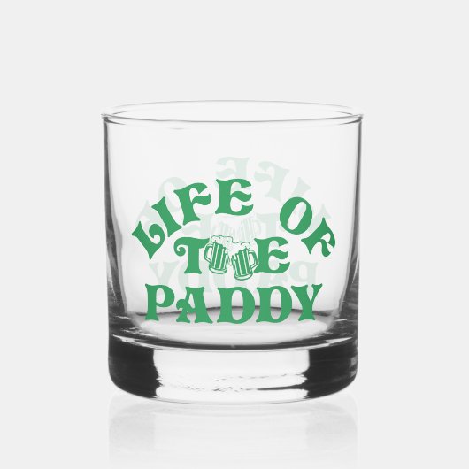 Grappig St Patricks Dagleven van de Paddy Group Whisky Glas (Achterkant)