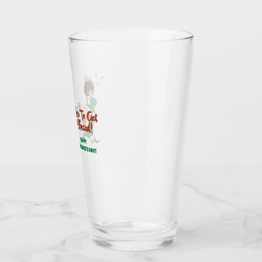 Grappig St. Patrick's Day bierglas Glas (Links)
