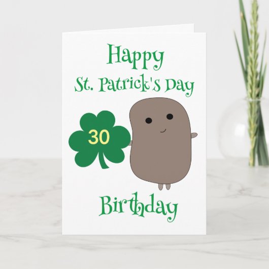 Grappig St. Patrick's Day Birthday Elke leeftijd Kaart (Voorkant)