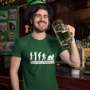 Grappig St. Patrick's Day Evolutie van Drinken T-s T-shirt