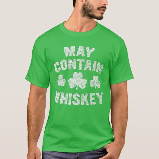 Grappig St. Patrick's Day geschenk kan whiskey bev T-shirt (Voorkant)
