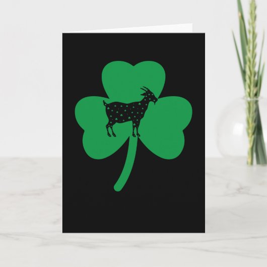 Grappig St. Patrick's Day Goat Shamrock Kaart (Voorkant)