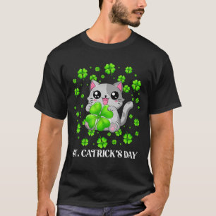Grappig St Patrick's Day Happy St Cat Tricks Day T-shirt