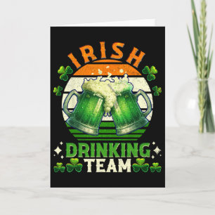Grappig St. Patrick's Day Iers bier drinkende team Kaart