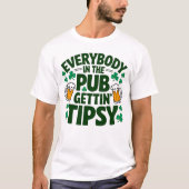Grappig St. Patrick's Day Pub Drink partij T-shirt (Voorkant)