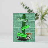 Grappig St. Patrick's Day Sign Post Briefkaart (Staand voorkant)
