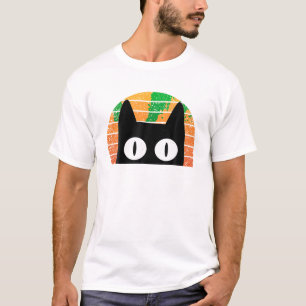 Grappig staren zwart kat kat lover schattig kit t-shirt