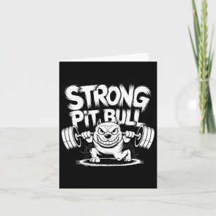 Grappig Sterke Kruisvormige Lifting Pitbull Kaart